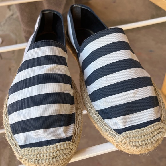 Rebecca Minkoff Espadrilles Navy White Stripe Alpargatas size 7 - Picture 3 of 6